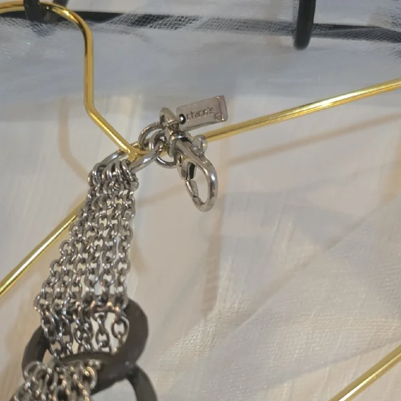 Chico's gunmetal and silver-tone multi-strand chain belt - Picture 2 of 5